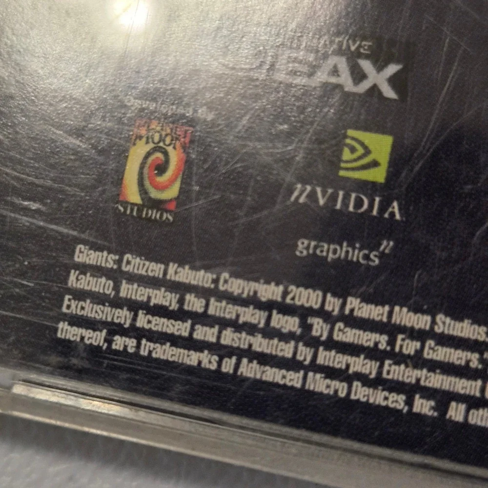 VTG Interplay Giants Citizen Kabuto PC Game Two Disc Set Jewel Case‎ Manual 2000